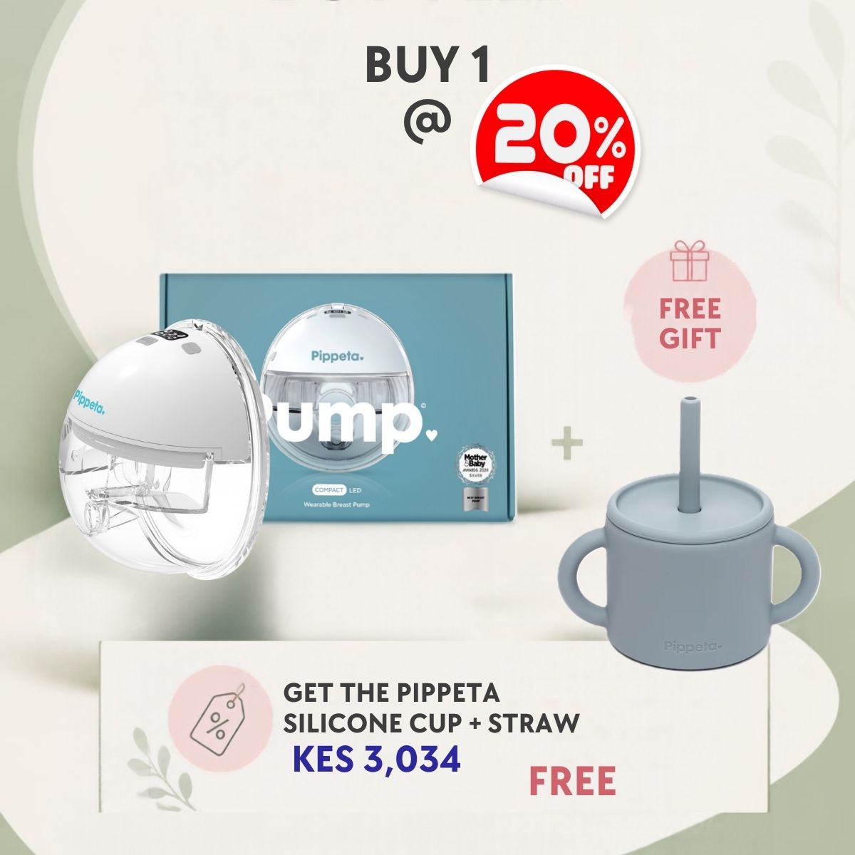 Pippeta Compact Led | Handsfree Breast pump