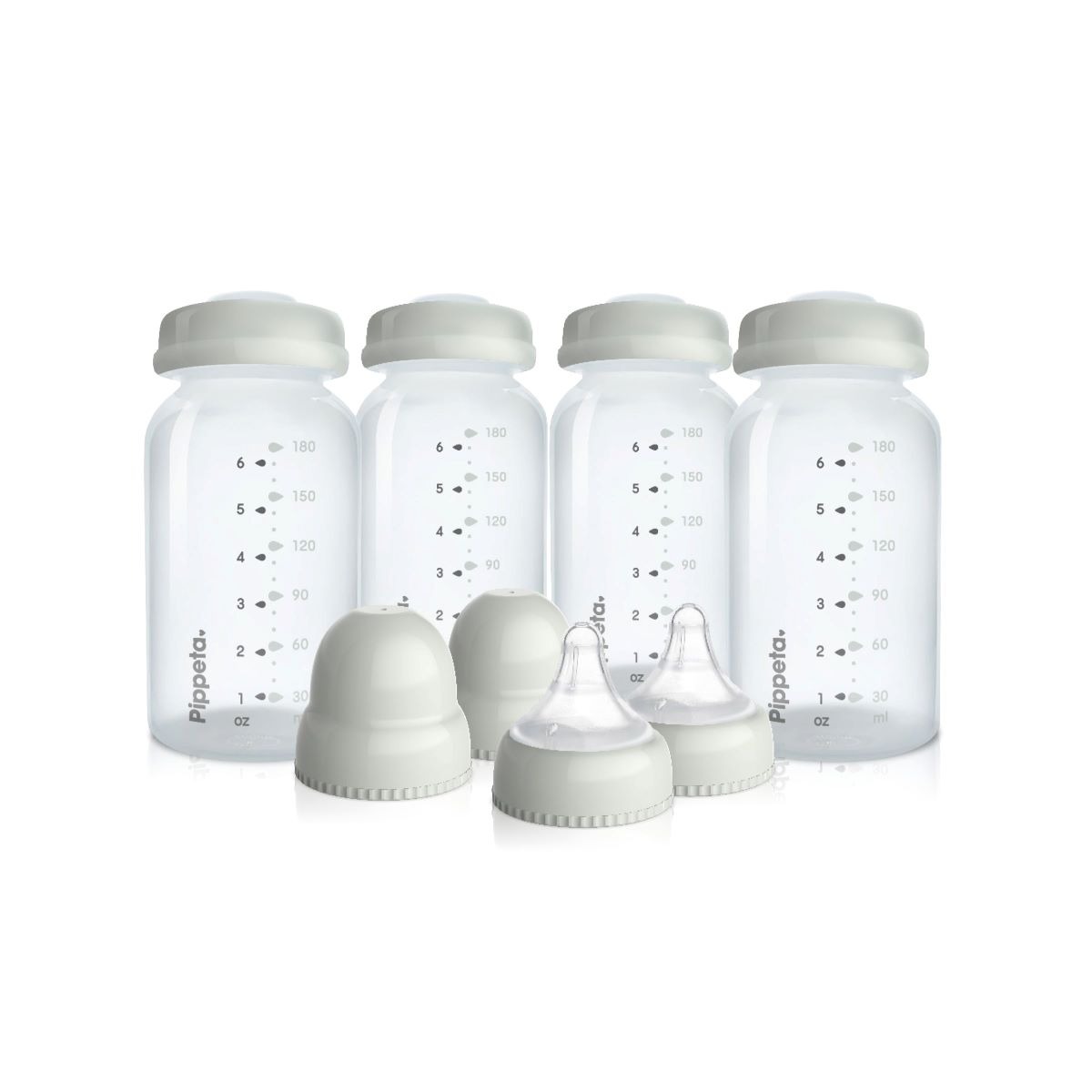 Milk Storage Bottles, Teats & Lids | Pack Of 4 - Image 2